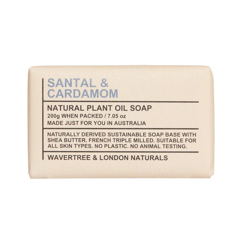 🇦🇺 Wavertree and London Santal & Cardamom Natural Plant Oil Soap Bar, 200g