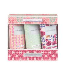 Load image into Gallery viewer, 🇬🇧 Vintage &amp; Co Fabrics &amp; Flowers Hand Cream Trio

