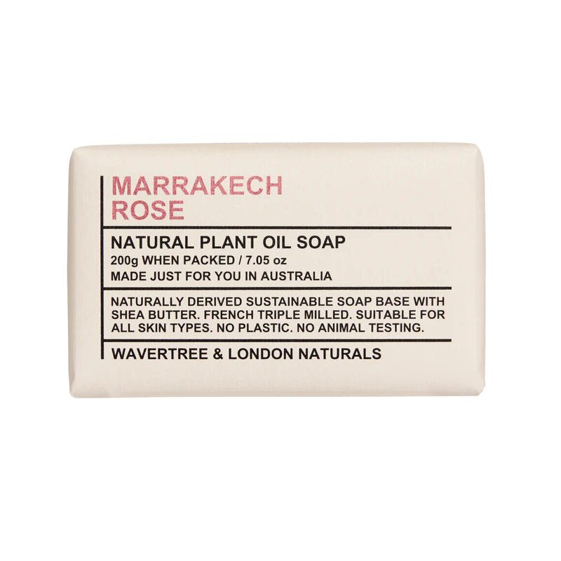 🇦🇺 Wavertree and London Marrakech Rose Natural Plant Oil Soap Bar, 200g