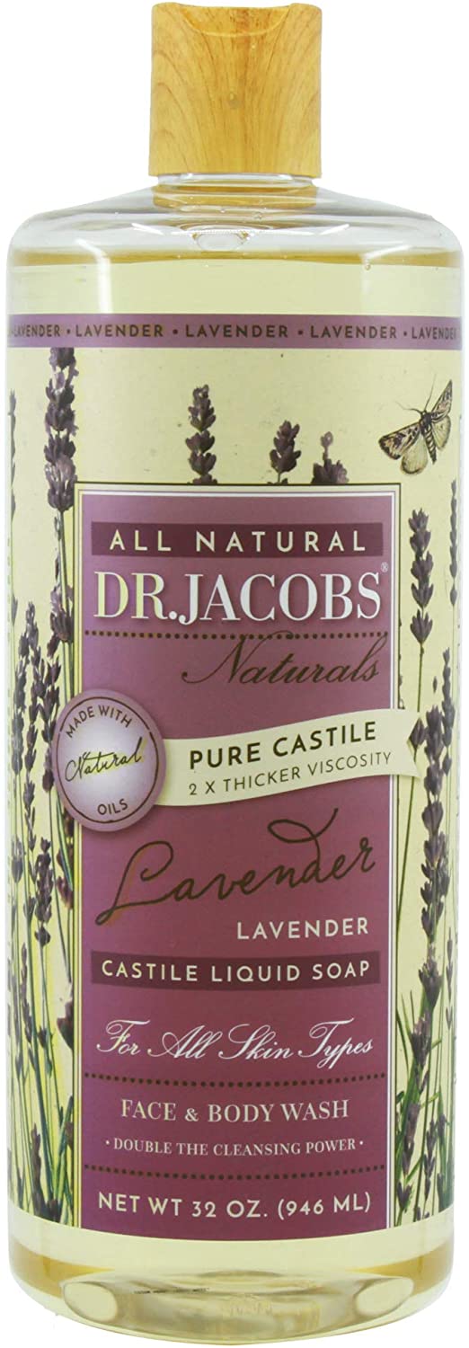 🇺🇸 Dr. Jacobs Naturals Pure Castile Liquid Soap, Lavender, 946ml