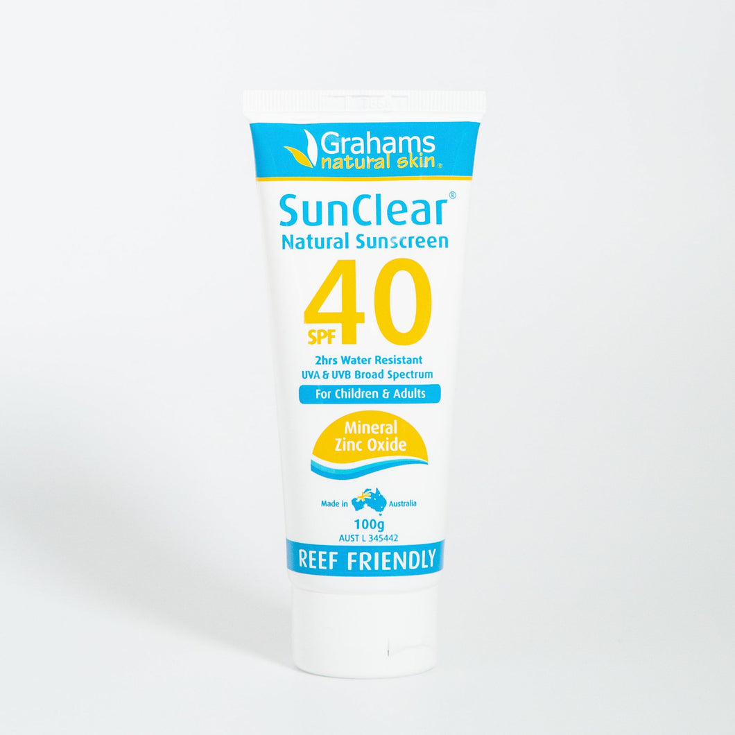 🇦🇺 Grahams, SunClear Natural Sunscreen SPF 40, 100g