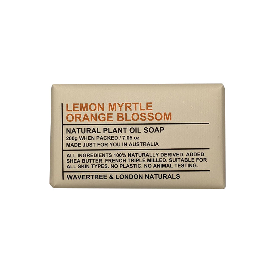 🇦🇺 Wavertree and London Lemon Myrtle Orange Blossom Natural Plant Oil Soap Bar, 200g