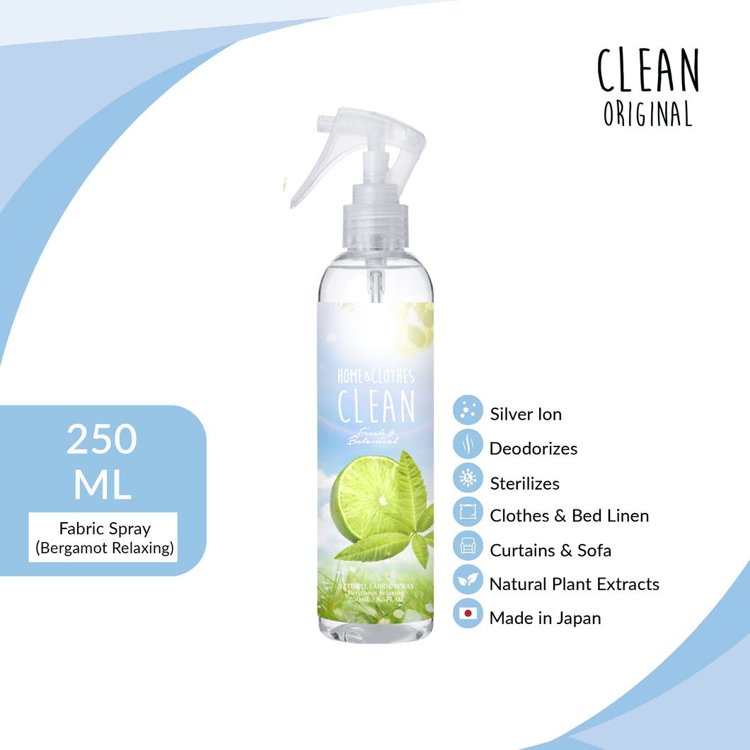 🇯🇵 Clean Original Fresh & Botanical Natural Fabric Spray, Bergamot Relaxing, 250ml